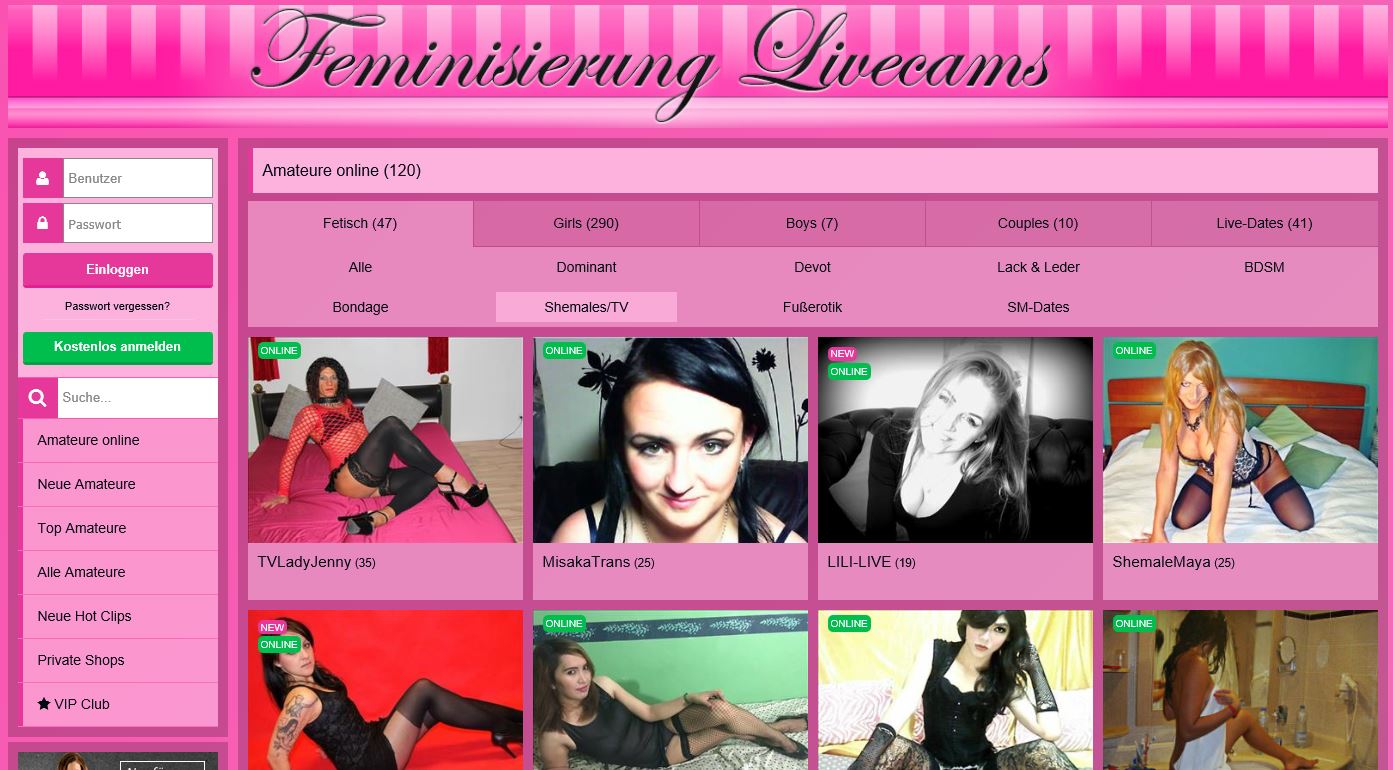 feminisierung live cam chat